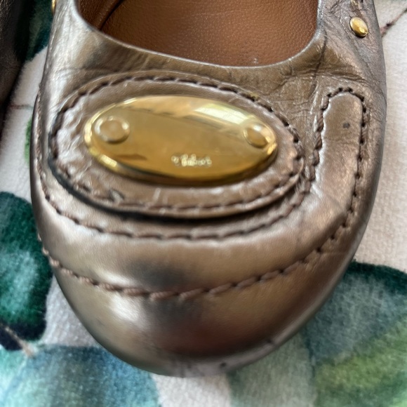 Chloé flats, metallic. - Picture 6 of 11